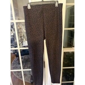 Boston Proper Brown and Black Leopard Print Leggings- M